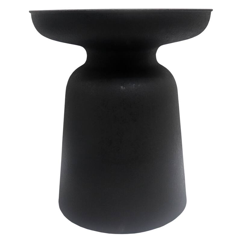 Handmade Metal Side Table - 19" - Matte Black
