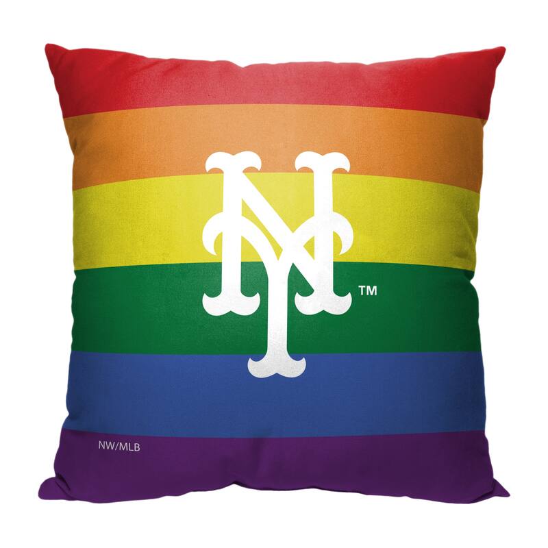MLB New York Mets Pride Series 18 Inch Throw Pillow