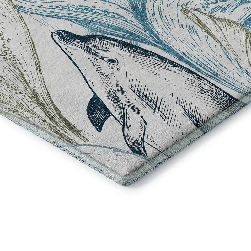 Premium Washable Super Soft Coastal Sealife Mayfield Rug