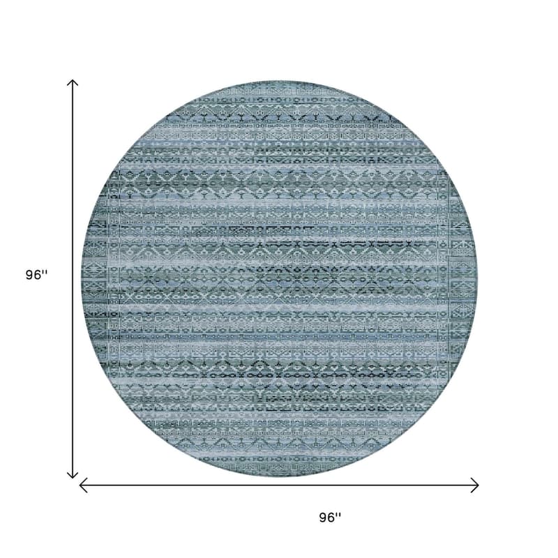 HomeRoots Striped Transitional Rectangle Outdoor Rug
