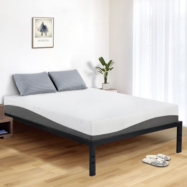 Sleeplanner 18 inch tall heavy duty steel slat bed frame deals