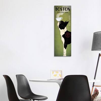 iCanvas "Boston Terrier Coffee Co." by Ryan Fowler Canvas Print