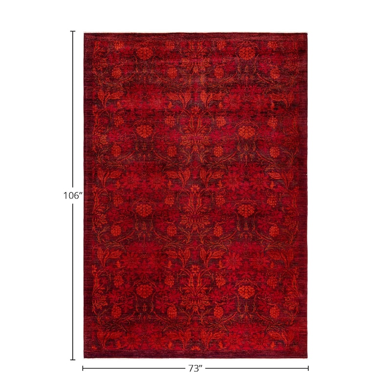 Vibrance, One-of-a-Kind Hand-Knotted Area Rug - Brown, 6' 1" x 8' 10" - 6' 1" x 8' 10"