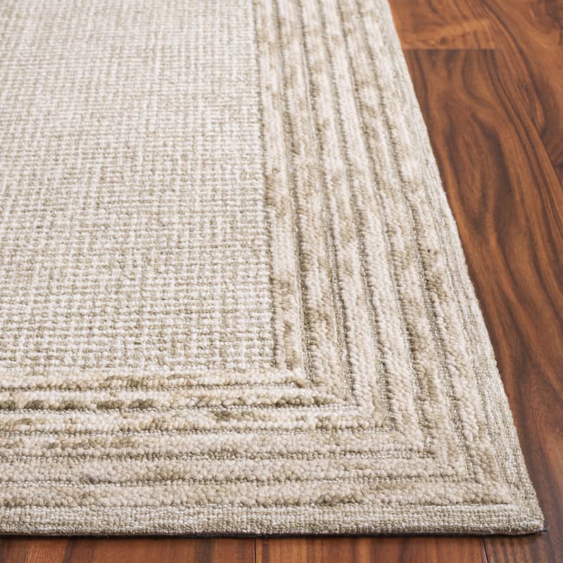 SAFAVIEH Handmade Ebony Dorith Border Wool Rug