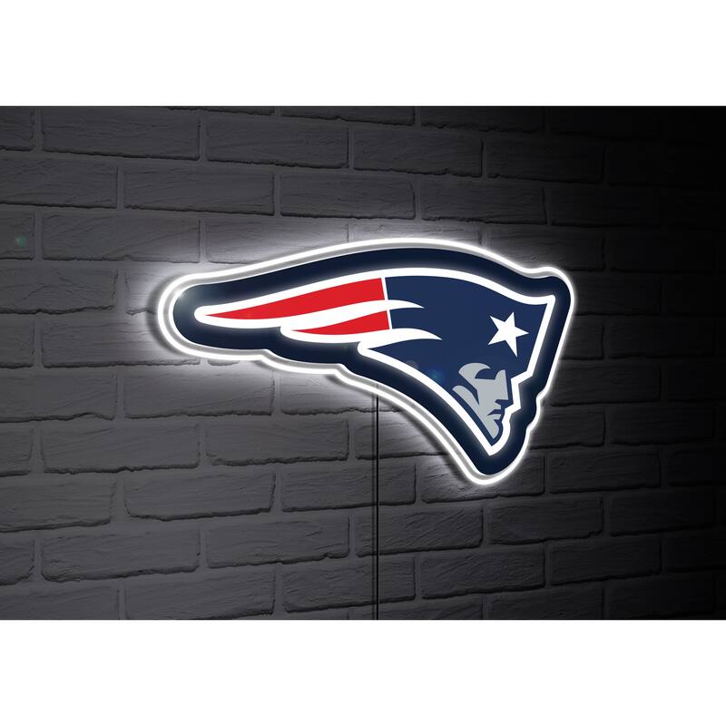 New England Patriots Team Logo LED Wall Decor Lighted Sign