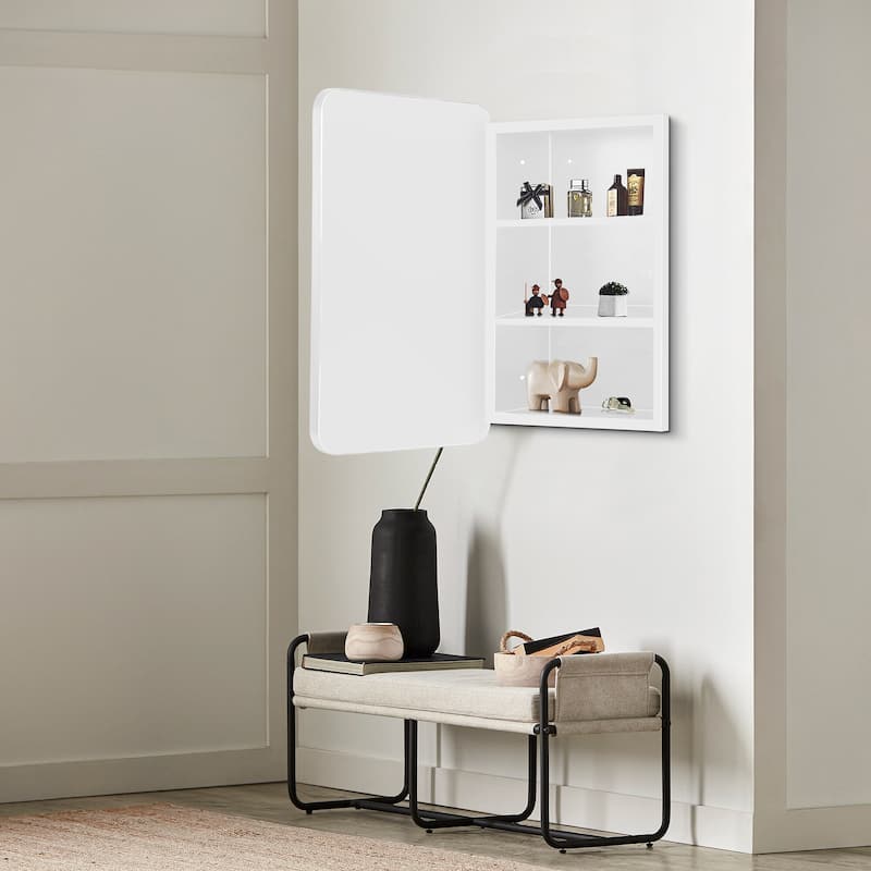 Multifunctional Wall-Mounted Mirrored Cabinet