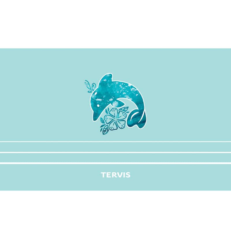 Tervis Traveler Dolphin Aqua Icon Triple Walled Insulated Travel Tumbler, Stainless Steel - 20oz