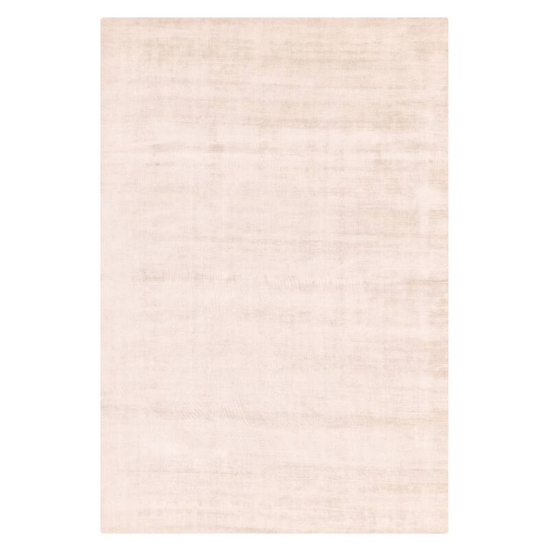 ECARPETGALLERY Hand Loomed Loreto Ivory Viscose Rug - 5'1 x 7'5