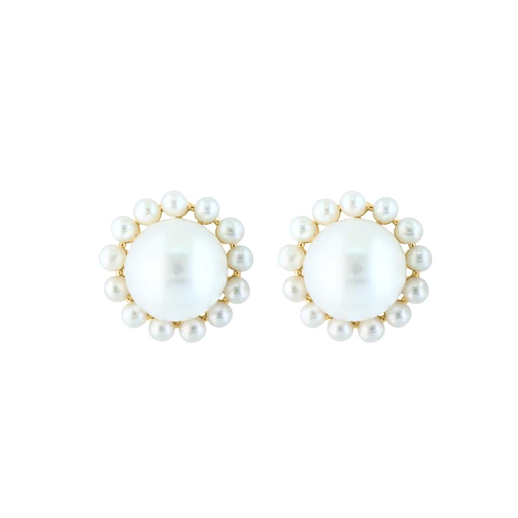 EFFY 14K Yellow Gold Freshwater Pearl Earrings