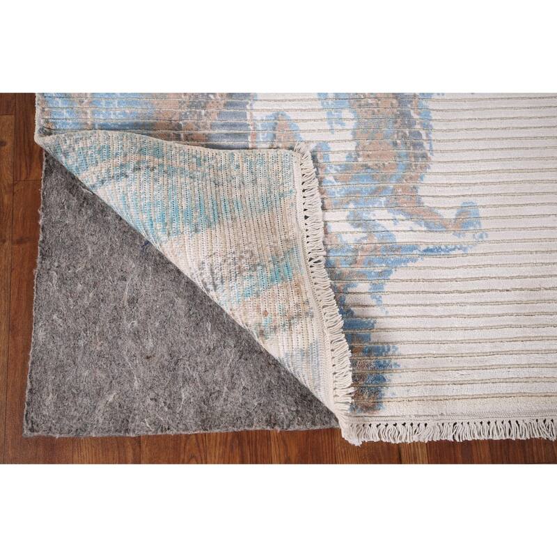 Abstract Oriental Accent Rug Handmade Wool Carpet - 3'0" x 5'1"