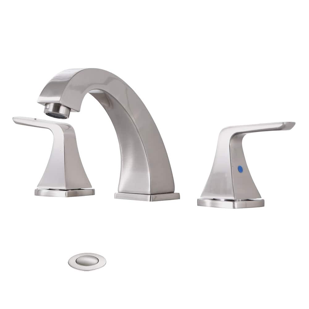 BATHLET Widespread Double Handles Bathroom Faucet with Pop Up Sink Drain
