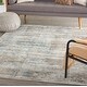 preview thumbnail 7 of 15, Desert Skies Vintage Floral Beige Blue Area Rug 5'3" x 7'5" - Beige/Blue - Rectangle