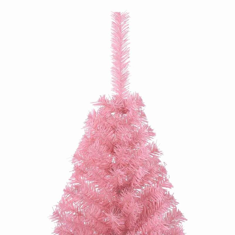vidaXL Artificial Pre-lit Christmas Tree Pink in PVC - 59.06 in