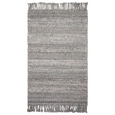 ECARPETGALLERY Braid weave Sienna Dark Grey Wool Rug - 5'1 x 8'1