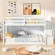 preview thumbnail 7 of 12, Twin Over Twin Low Bunk Bed with Storage Stairs, Floor Bunk Bed Frame