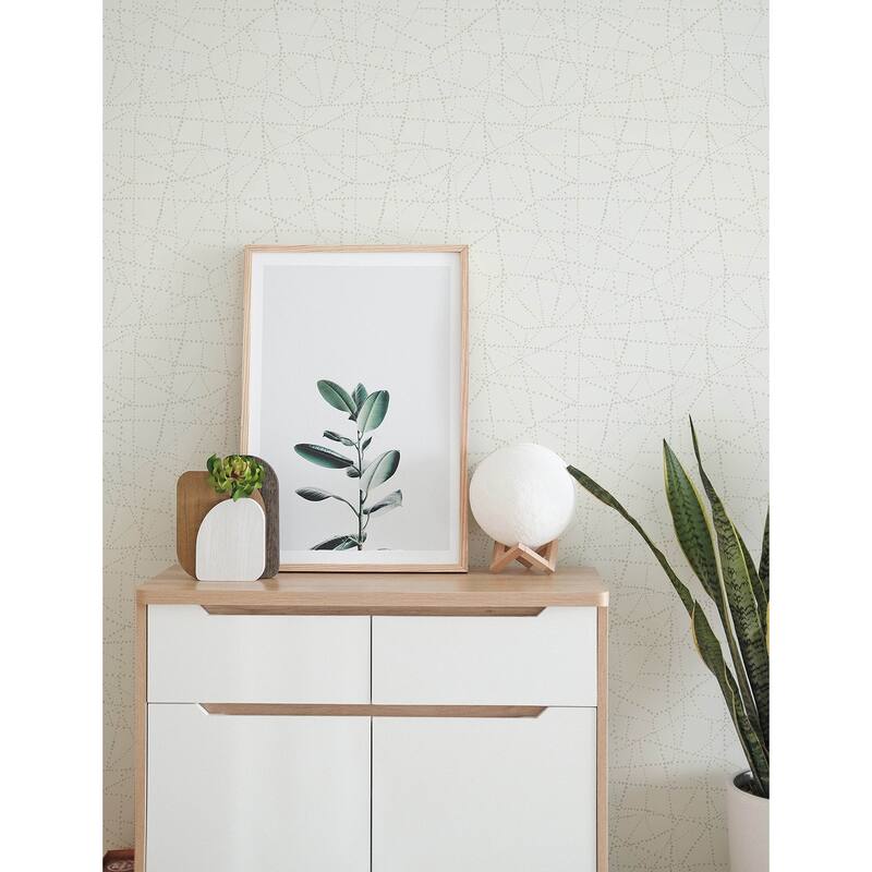 A-Street Prints Alcott Ivory Dotted Wallpaper