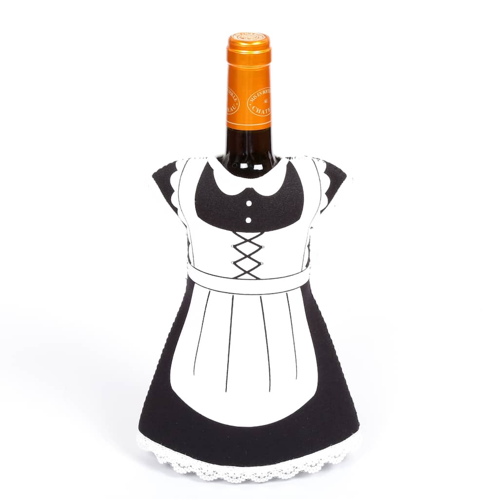 Creative Home Neoprene Party Maid Shape Wine Bottle Cover Jacket, Wine Chiller Jacket