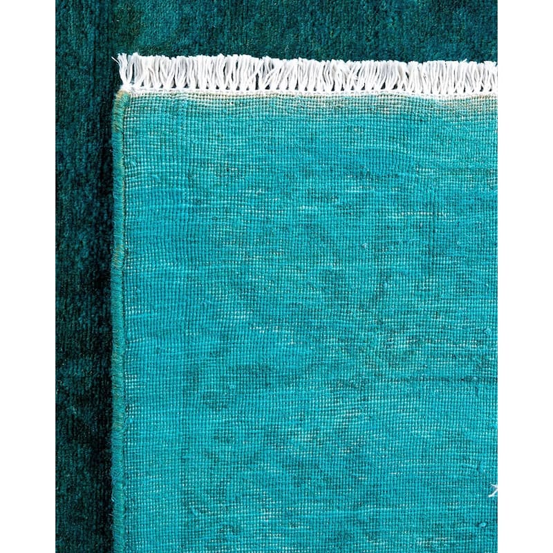 Fine Vibrance One-of-a-Kind Hand-Knotted Area Rug - Blue, 3' 1" x 5' 0" - 3' 1" x 5' 0"