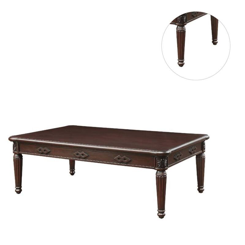 Rectangular Wood Coffee Table in Espresso Finish