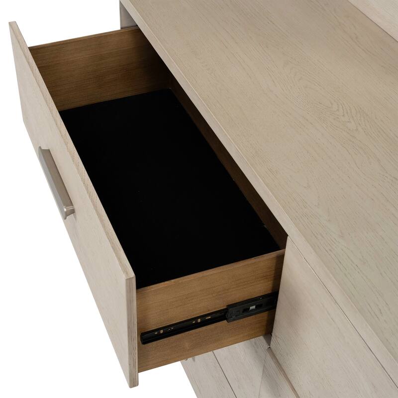 Furniture of America Weegin Modern 5-Piece White Oak Wood Panel Bedroom Set