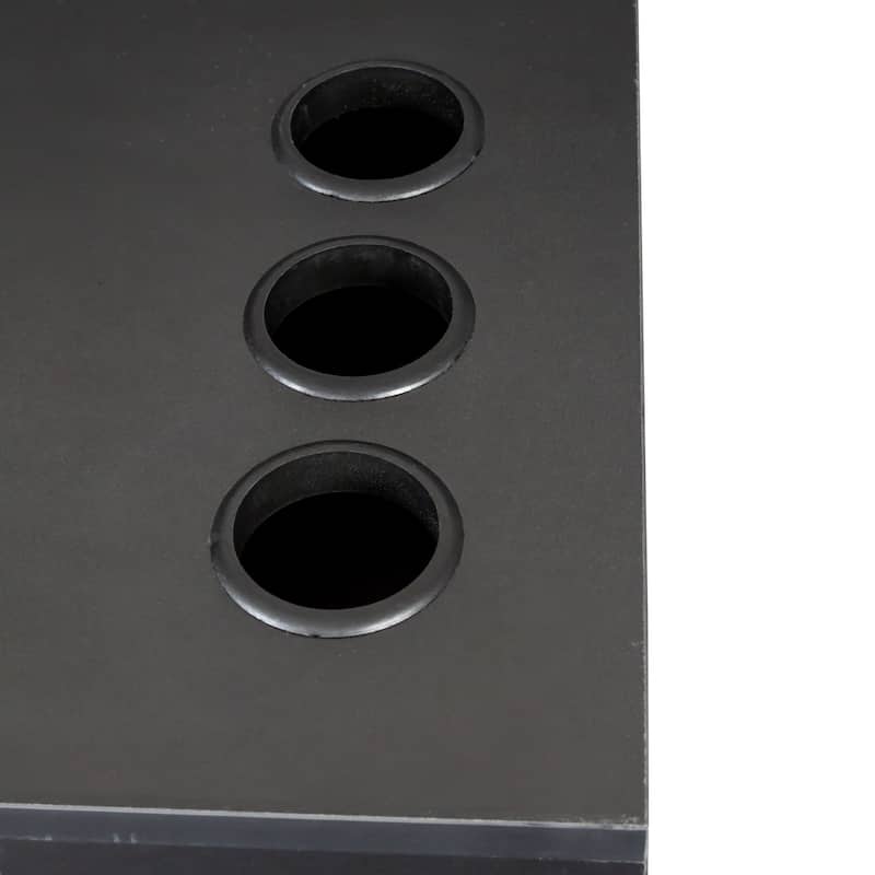 Anmytek Black Modern Storage Organizer with Shelves and Drawers for Livingroom