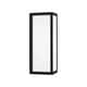 preview thumbnail 1 of 3, Integrated LED Outdoor Wall Lantern in Black with Painted White Glass 7.5"W x 15.25"H x 5.25"E
