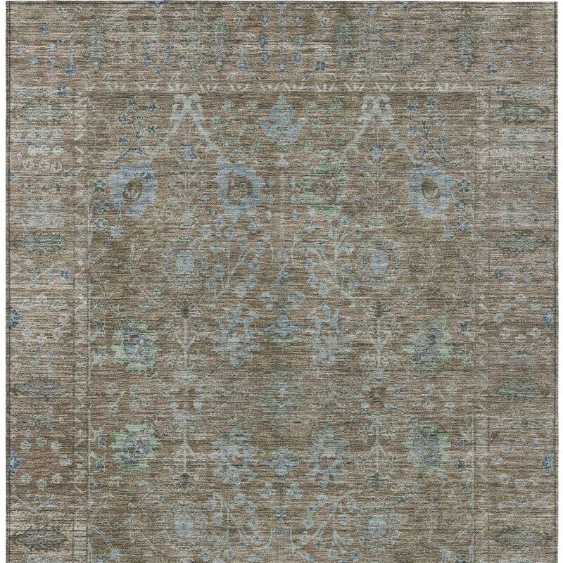 HomeRoots Oriental Traditional Rectangle Outdoor Rug