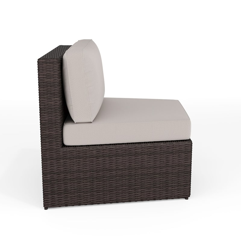 Martha Stewart 2PK Outdoor Modular Rattan Wicker Patio Curved Sectional Sofa Seats - 33"W x 31"D x 30"H
