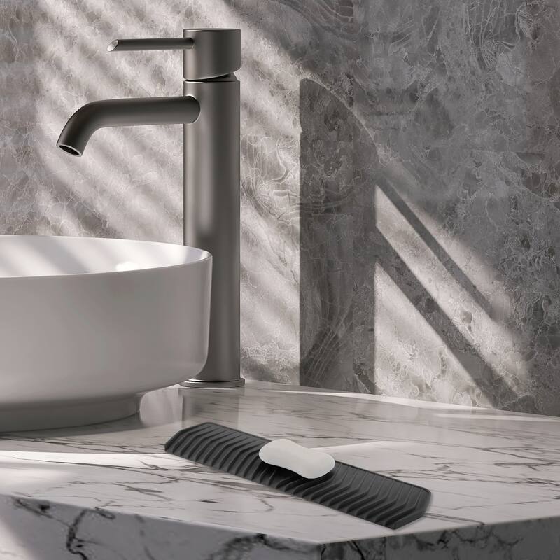 Waterproof Waterfall Soap Holder for Bathroom 1 Pc - Black - 13.98"x3.54"x0.59"