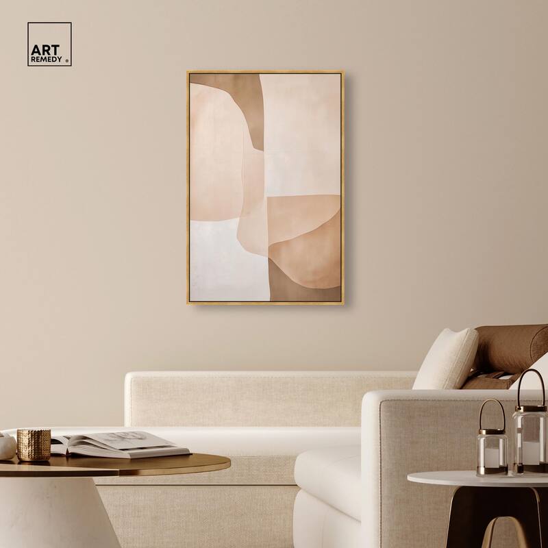 Forms in Beige II Canvas by Art Remedy