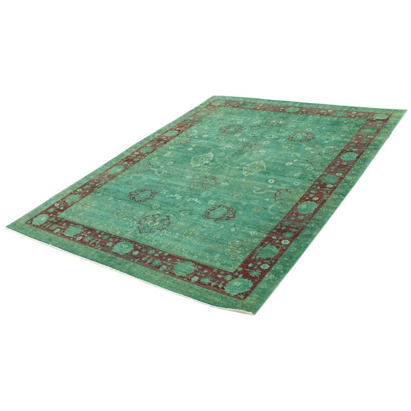 ECARPETGALLERY Hand-knotted Vibrance Mint Wool Rug - 9'0 x 11'10