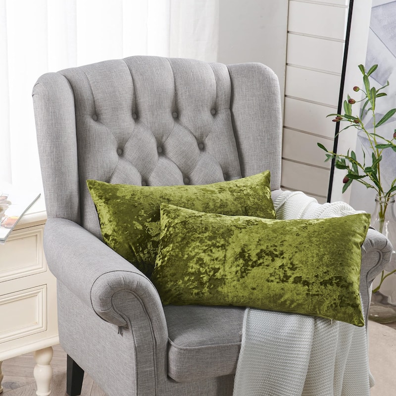 Rancho Crushed Velvet Throw Pillow Cover Set, NO INSERT