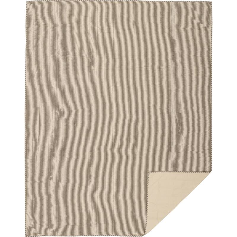 Sawyer Mill Ticking Stripe Quilted Coverlet