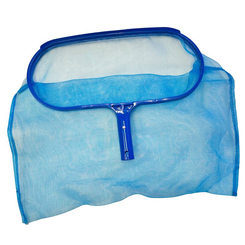 Pool Rake with Fine-Mesh Net for Cleaning Swimming Pools - 17-in L x 11.4-in W x 15-in H