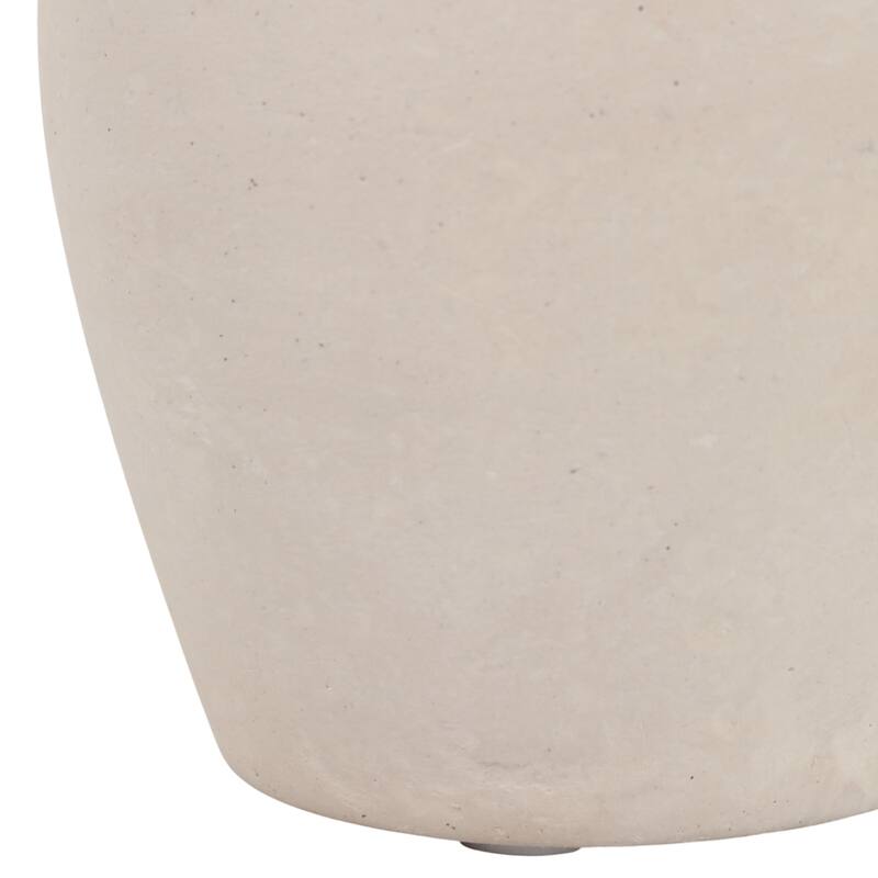 Decorative Round Pottery Vase - Rustic Boho Flower Vase