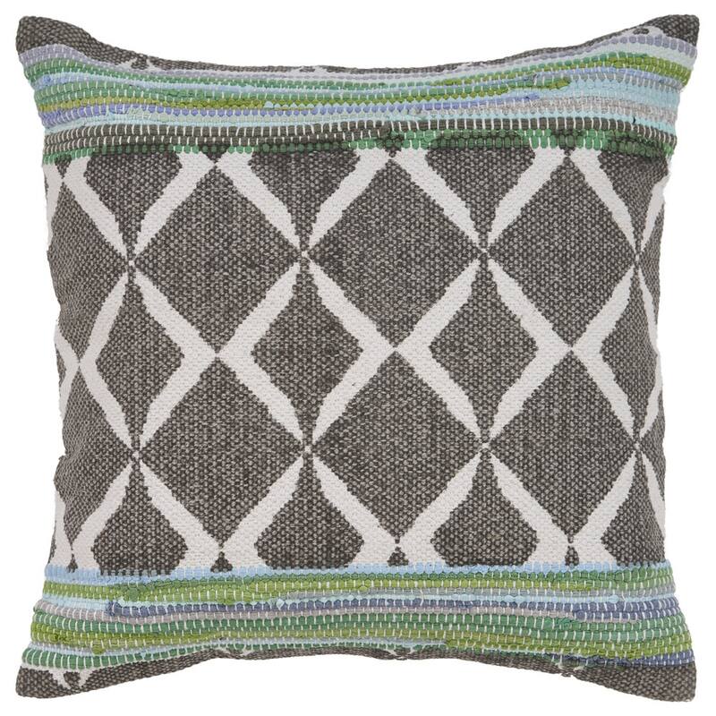 Sevita Boho Diamond Chindi Throw Pillow