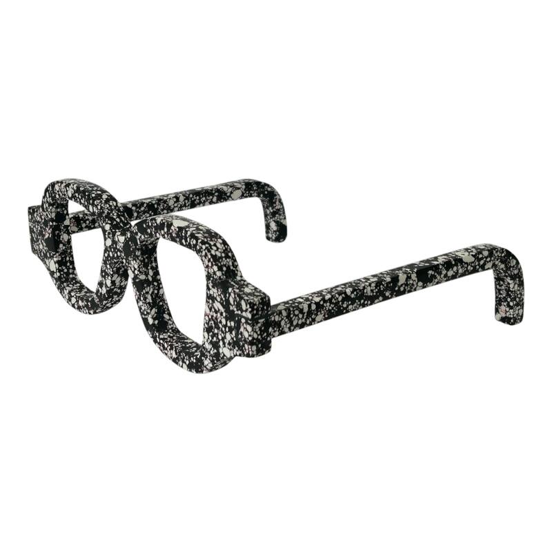 Stone Decorative Object Eyeglasses Shape Carved Sculptural Accent - 9" x 8" x 3"