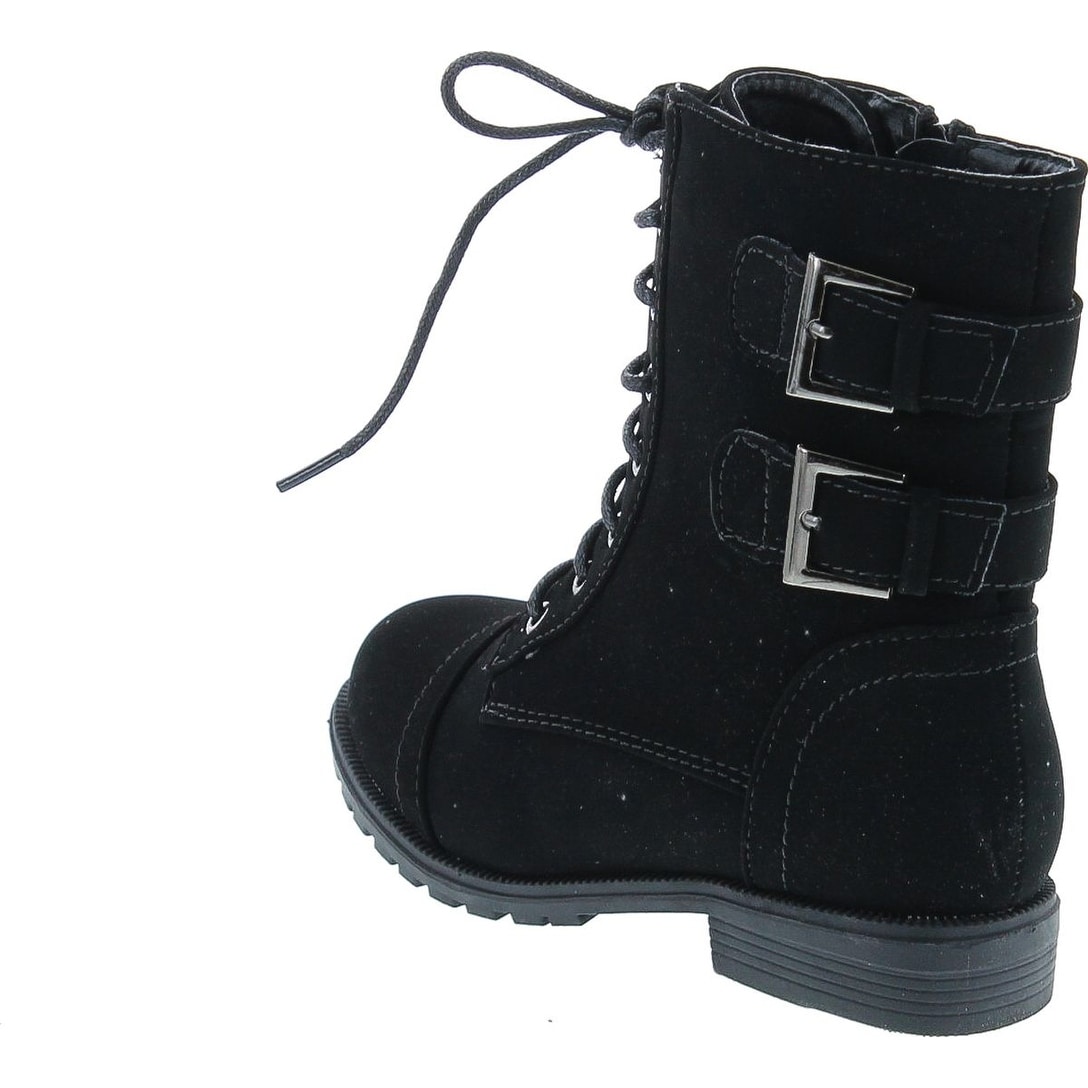 Cozy 91 Girls Lace Up Combat Boots 