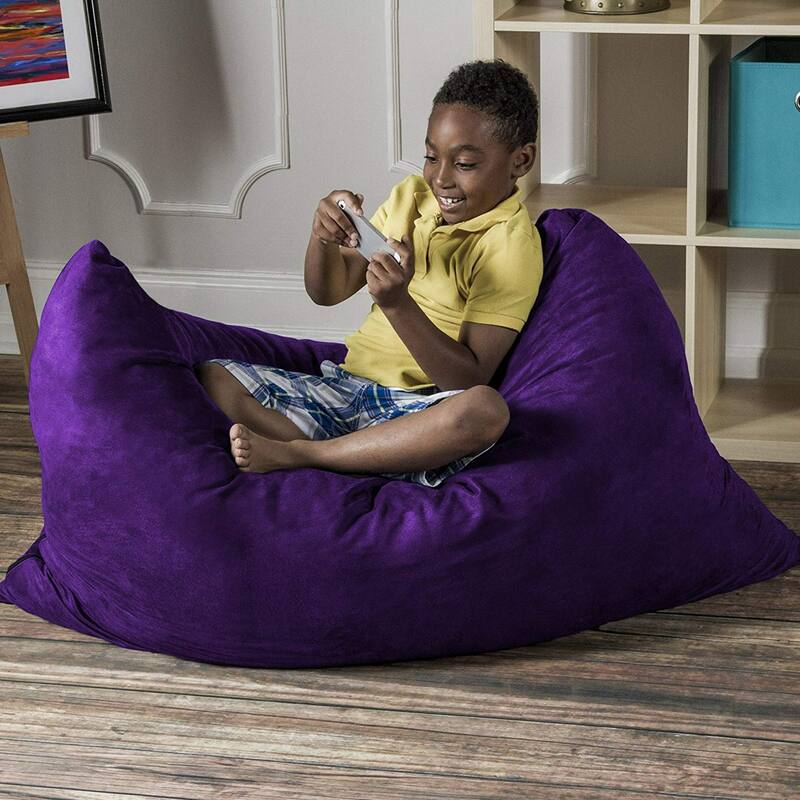 Kids Pillow Microsuede Bean Bag - 44" - Grape Purple