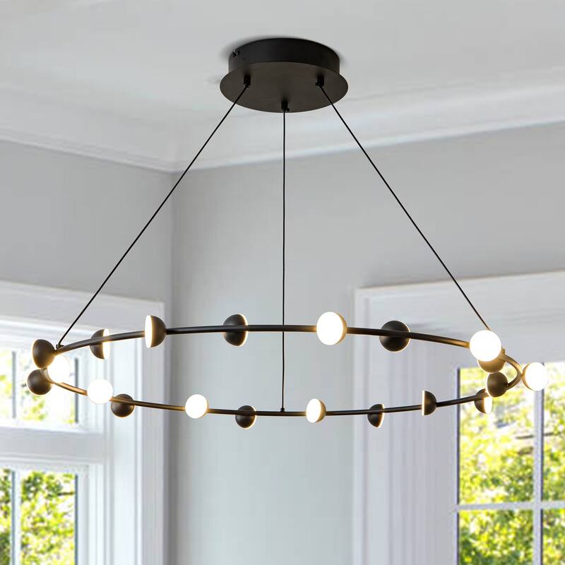 20-Light Black Wagon Wheel Chandelier Dining Room Chandelie - N/A