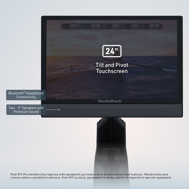 NordicTrack RW900 Rower with 24" Pivoting Touchscreen; Designed for the Best Full-Body Workout