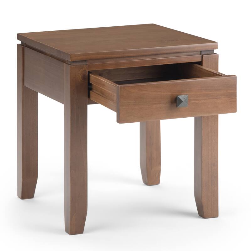 WYNDENHALL Essex Solid Wood 18-inch Square 1-drawer End Table