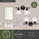 preview thumbnail 4 of 7, Huntley 2-Light 16 in. W Oil Rubbed Bronze Farmhouse Bathroom Vanity Lighting Fixture, White Schoolhouse Milk Glass Globe Shade