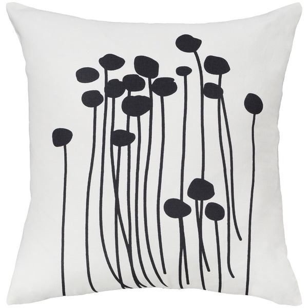 Decorative White Carlie Floral 22-inch Throw Pillow Cover. Opens flyout.