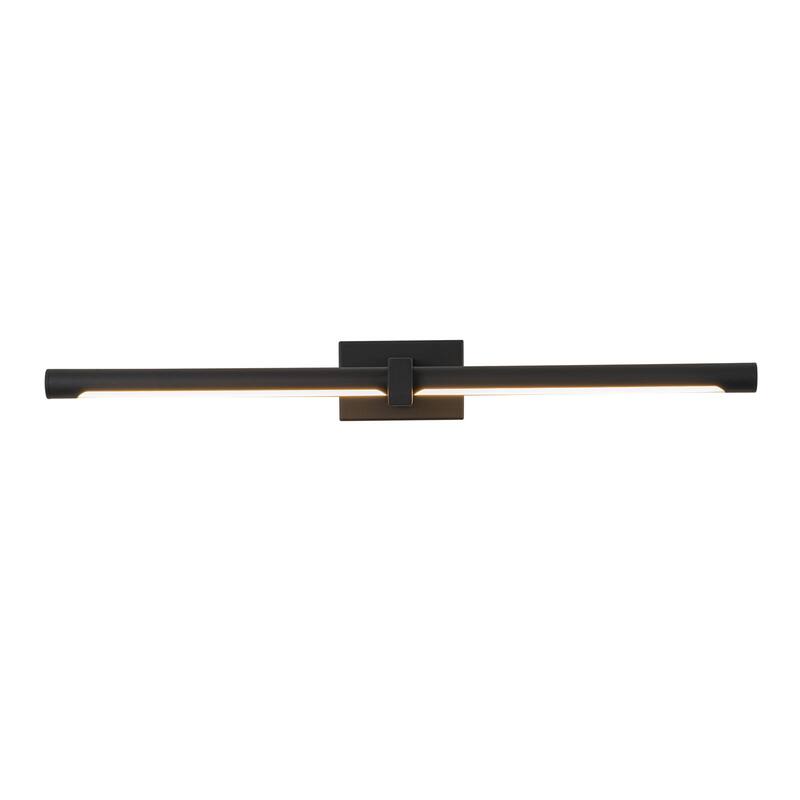 1-light 23.6 in. Modern Linear Cylinder Strip Wall Sconce Dimmable Tube Integrated LED Bathroom Vanity Light
