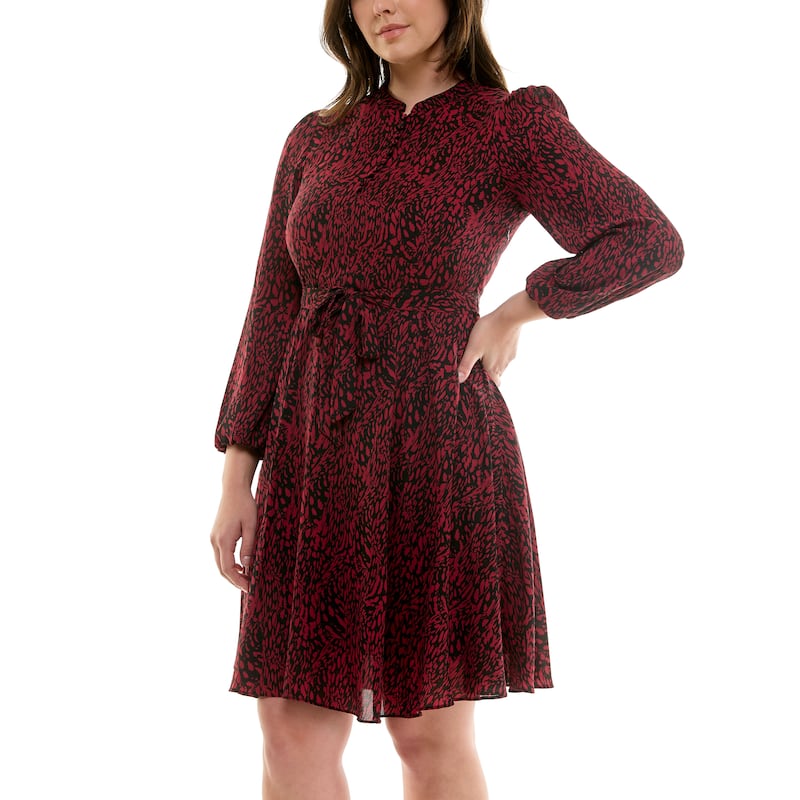Nanette Lepore Printed 3/4 Sleeve Midi Dress