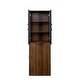 preview thumbnail 5 of 28, 70.87" H Display Storage Cabinet, Modern Wooden Tall Bookshelf Bookcase, 4 Tier multi-functional pull-out storage shelf
