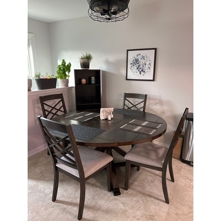 garrison espresso convertible dining set