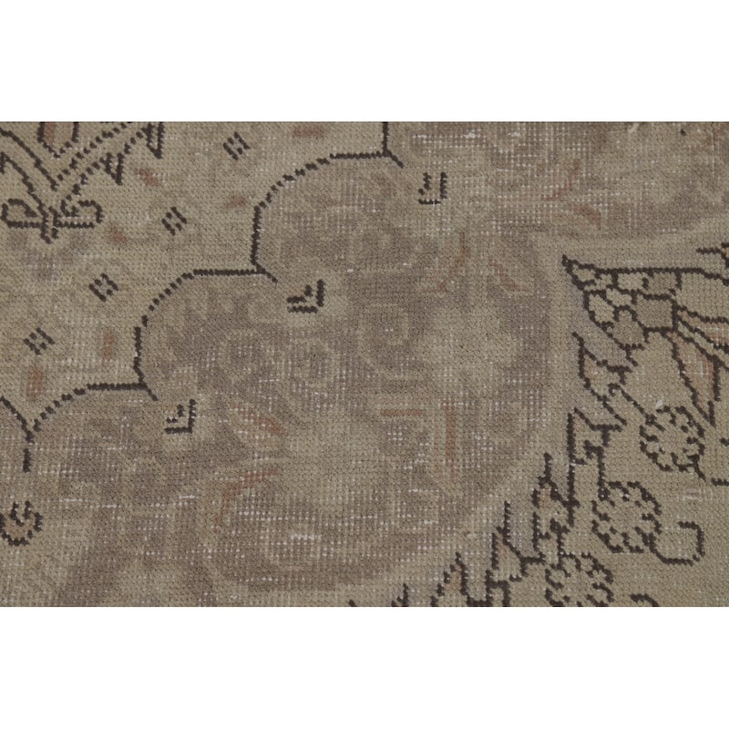Medallion Tabriz Persian Vintage Area Rug Handmade Wool Carpet - 9'8"x 12'6"