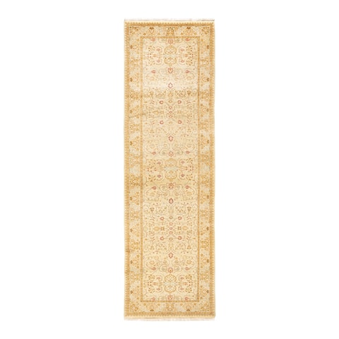 Overton Mogul One-of-a-Kind Hand-Knotted Runner - Ivory, 3' 0" x 10' 1" - 3' 0" x 10' 1"